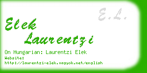 elek laurentzi business card